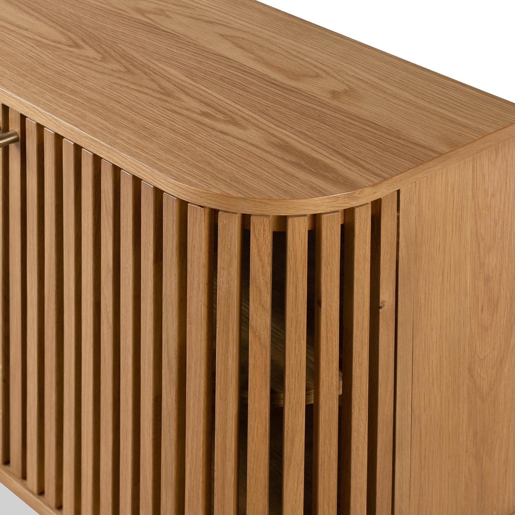 Shorwell Oak Slatted Large Sideboard Cabinet