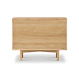 Shorwell Oak Slatted Small 2 Door Sideboard Cabinet