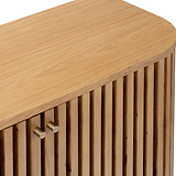 Shorwell Oak Slatted Small 2 Door Sideboard Cabinet