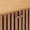 Shorwell Oak Slatted Small 2 Door Sideboard Cabinet