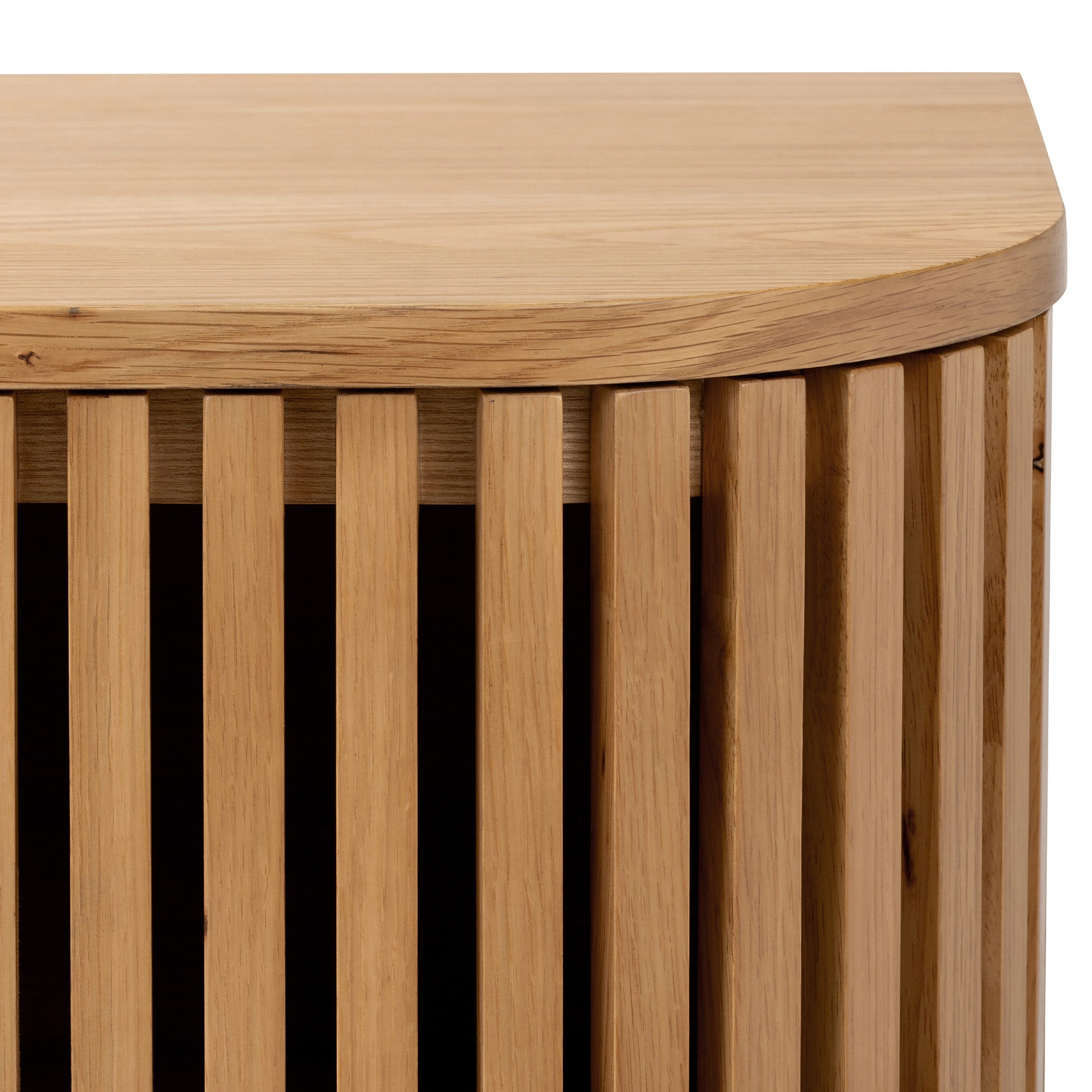 Shorwell Oak Slatted Small 2 Door Sideboard Cabinet