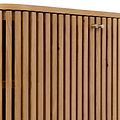 Shorwell Oak Slatted Small 2 Door Sideboard Cabinet