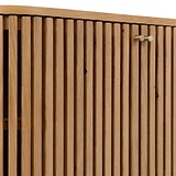 Shorwell Oak Slatted Small 2 Door Sideboard Cabinet