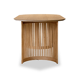 Shorwell Oak Slatted Oval Dining Table for 8 people