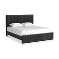 Milo Mango & Marble black 6ft Super King Fluted Bed from Roseland Furniture