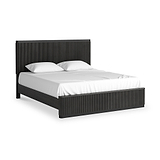 Milo Mango & Marble black 6ft Super King Fluted Bed from Roseland Furniture