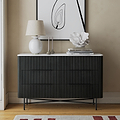 Milo Mango & Marble Black 6 Drawer Chest for bedroom