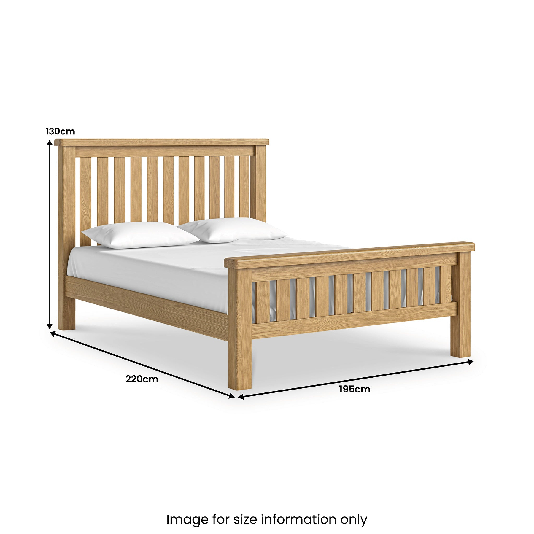 Portland Oak Bed Frame Superking from Roseland Furniture