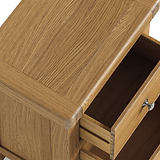Portland Oak 2 Drawer Bedside from Roseland Furniture