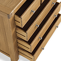 Portland Oak 2 Over 3 Drawer Chest from Roseland Furniture