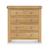 Portland Oak 2 Over 3 Drawer Chest from Roseland Furniture