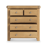 Portland Oak 2 Over 3 Drawer Chest from Roseland Furniture