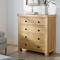 Portland-Oak-2-Over-3-Drawer-Chest from Roseland Furniture