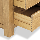 Portland Oak 3 Over 4 Drawer Chest from Roseland Furniture