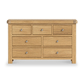Portland Oak 3 Over 4 Drawer Chest from Roseland Furniture