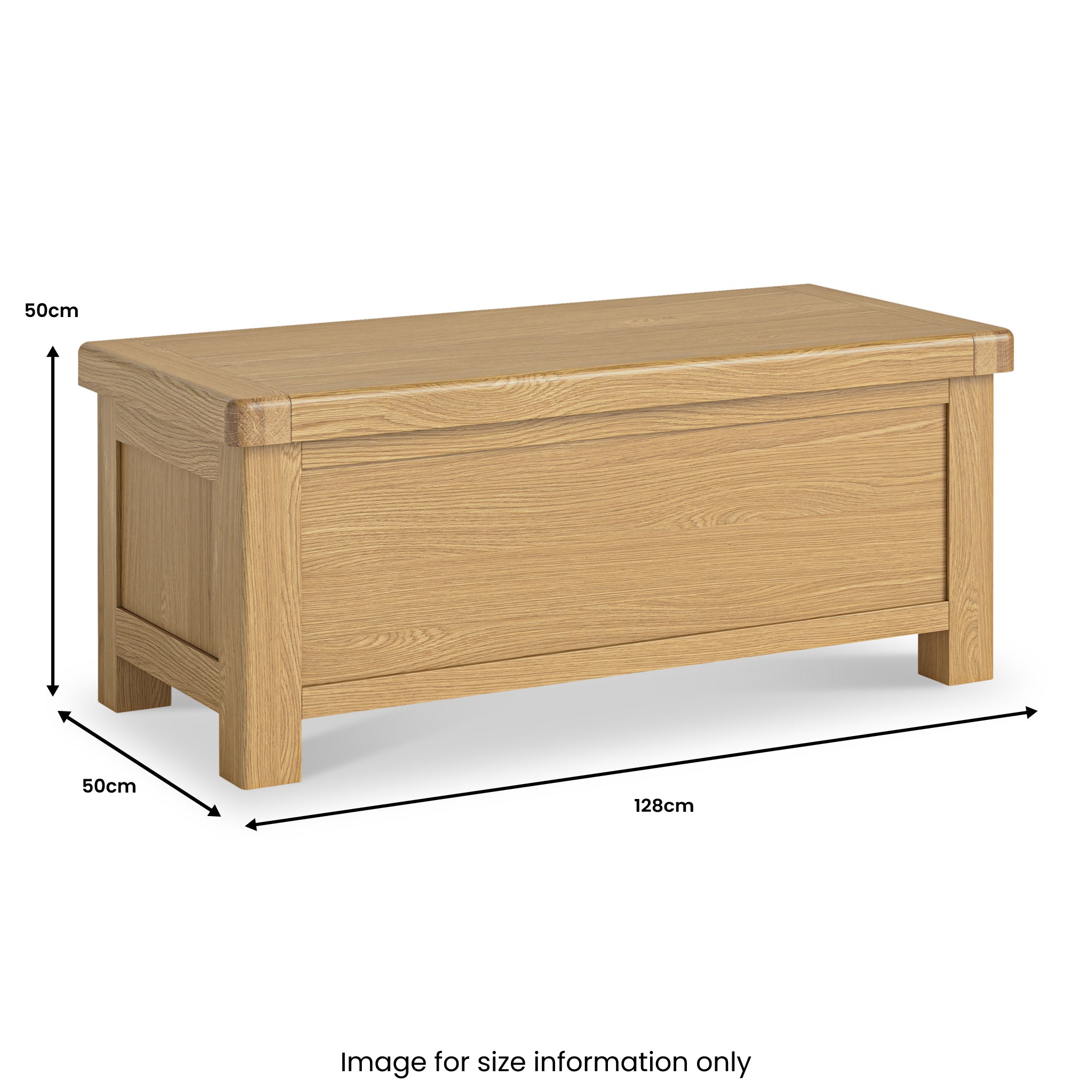 Portland Oak Blanket Box for Bedroom or Hallway Storage | Roseland