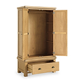 Portland Oak 1 Drawer Double Wardrobe from Roseland Furniture