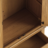 Portland Oak 1 Drawer Double Wardrobe from Roseland Furniture