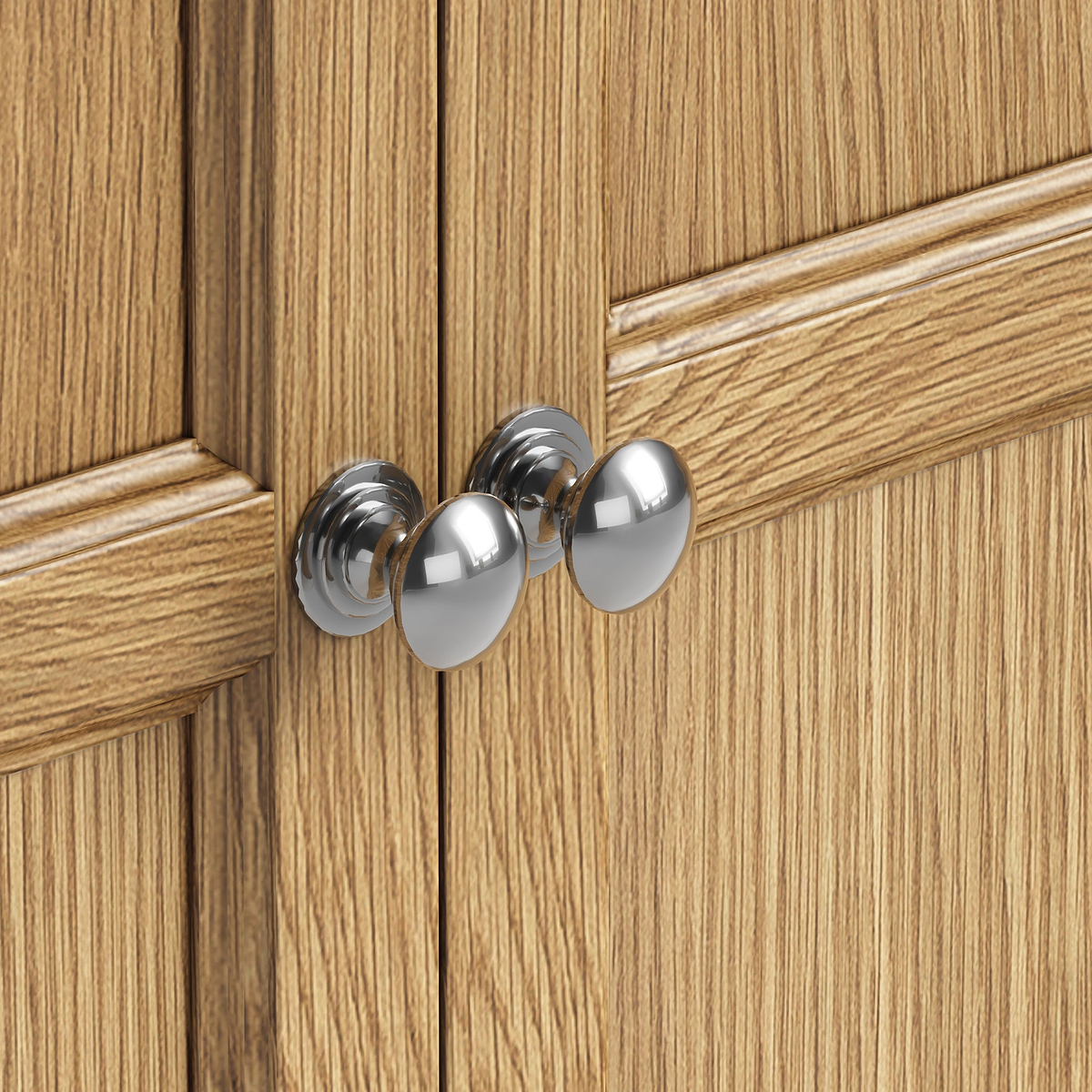 Portland Oak 2 Drawer Triple Wardrobe from Roseland Furniture