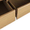 Portland Oak 2 Drawer Triple Wardrobe from Roseland Furniture