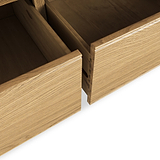 Portland Oak 2 Drawer Triple Wardrobe from Roseland Furniture
