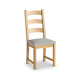 Portland-Oak-Dining-Chair-With-Beige-Cushion from Roseland Furniture