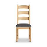 Portland Oak Dining Chair with Cushion from Roseland Furniture