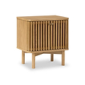 Shorwell Oak Slatted 2 Door Bedside Table from Roseland Furniture