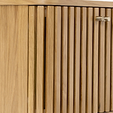 Shorwell Oak Slatted 2 Door Bedside Table