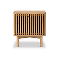 Shorwell Oak Slatted 2 Door Bedside Cabinet