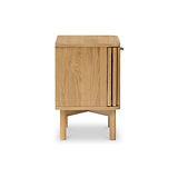 Shorwell Oak Slatted 2 Door Bedside Table