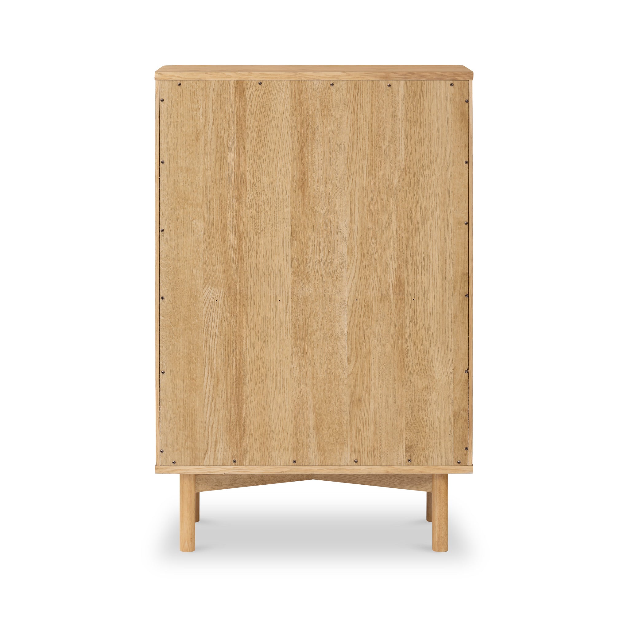 Shorwell Oak Slatted 2 Drawer 2 Door Cabinet | Roseland