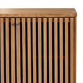Shorwell Oak Slatted 2 Drawer 2 Door Cabinet