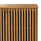 Shorwell Oak Slatted 2 Drawer 2 Door Cabinet