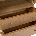 Shorwell Oak Slatted 2 Drawer 2 Door Cabinet