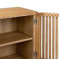 Shorwell Oak Slatted 2 Drawer 2 Door Cabinet