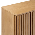 Shorwell Oak Slatted 2 Drawer 2 Door Cabinet