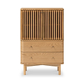 Shorwell Oak Slatted 2 Drawer 2 Door Cabinet