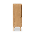 Shorwell Oak Slatted 2 Drawer 2 Door Cabinet