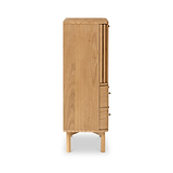 Shorwell Oak Slatted 2 Drawer 2 Door Cabinet
