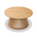 Shorwell Oak Slatted Round Coffee Table
