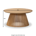 Shorwell Oak Slatted Round Coffee Table