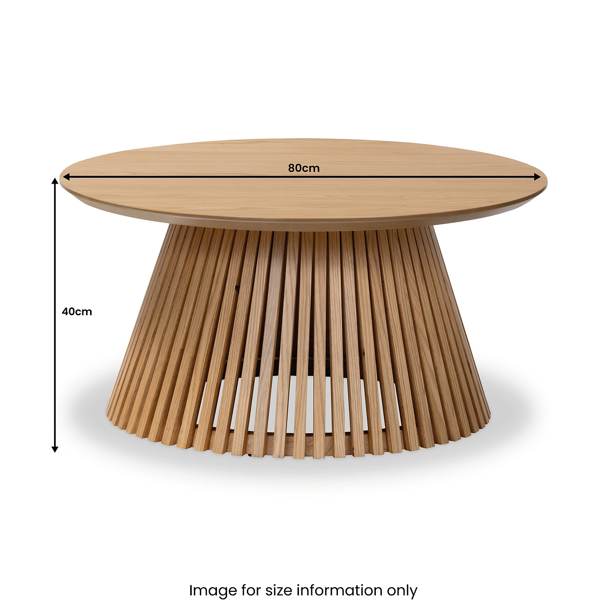 Shorwell Oak Slatted Round Coffee Table