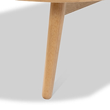 Shorwell Oak Slatted Oval 1 Drawer Coffee Table from Roseland Furniture
