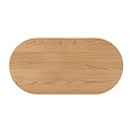 Shorwell Oak Slatted Oval 1 Drawer Coffee Table from Roseland Furniture