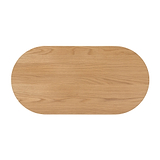 Shorwell Oak Slatted Oval 1 Drawer Coffee Table from Roseland Furniture