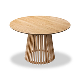 Shorwell Oak 120cm Slatted Round Dining Table