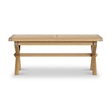 Portland Oak 200cm Cross Legged Dining Table from Roseland Furniture