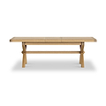 Portland Oak 200cm Cross Legged Dining Table from Roseland Furniture