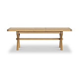 Portland Oak 200cm Cross Legged Dining Table from Roseland Furniture